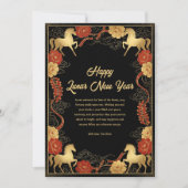 Lunar New Year Year of the Horse Black & Gold シーズンカード (正面)