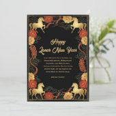 Lunar New Year Year of the Horse Black & Gold シーズンカード (スタンド正面)