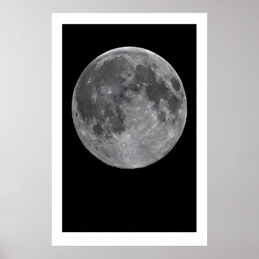 Lunar Phases Art Print Triptych Scandinavian Moon ポスター (正面)