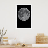 Lunar Phases Art Print Triptych Scandinavian Moon ポスター (キッチン)