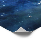 Lunar Sky Full Moon Celestial Wedding Welcome Sign ポスター (角)