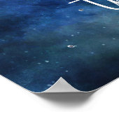 Lunar Sky Full Moon Unplugged Wedding Table Sign ポスター (角)