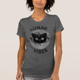 Lunar Vibes Cat + Moon Tシャツ