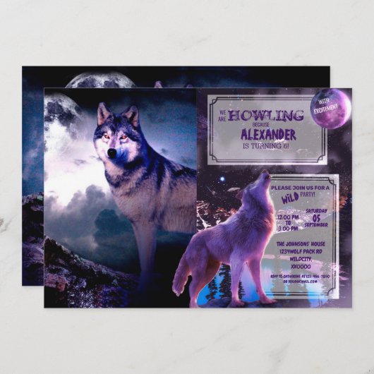 Lunar wolf 招待状 (正面/裏面)