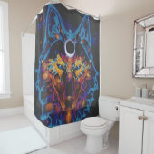 Lunar Wolf Shower Curtain シャワーカーテン (インサイチュ)
