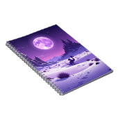 Lunar Wyrm – Purple Dragon Under the Moon Desk Mat ノートブック (右側)