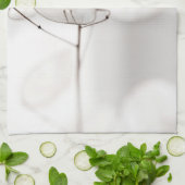 Lunaria、マネープラント、乾燥した種鞘の皿 キッチンタオル (折り畳み)