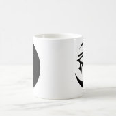 LunaSeesのロゴのマグ(ヒスイのアイリスとの黒) コーヒーマグカップ (中央)