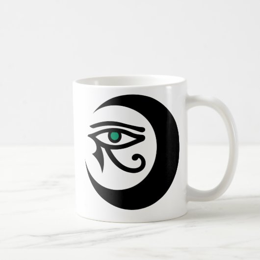 LunaSeesのロゴのマグ(ヒスイのアイリスとの黒) コーヒーマグカップ (右)