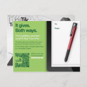 LunaTikTouchペンギフトカード – 合金 ポストカード (正面/裏面)