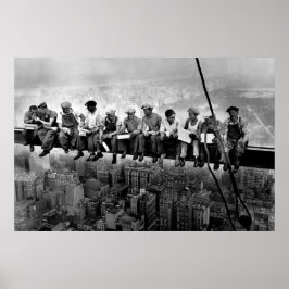 Lunch Atop A Skyscraper 1932 NYC Ironworkers Large ポスター