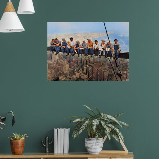 Lunch Atop A Skyscraper 1932 NYC Remastered Color ポスター (リビング1)