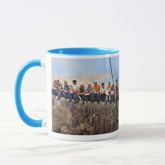 Lunch Atop A Skyscraper 1932 NYC Remastered Color  マグカップ (左)