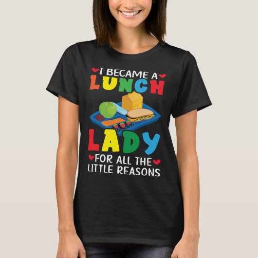 Lunch Boss Cafeteria Worker Lady Cook Lunch Lady Tシャツ (正面)