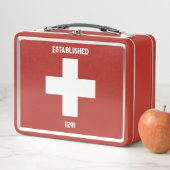 Lunch Box Croix Suisse - Established 1291 メタルランチボックス (インサイチュ)