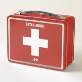 Lunch Box Croix Suisse - Established 1291 メタルランチボックス (裏面)