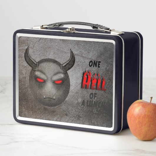 Lunch Box Devilmoji Vintage メタルランチボックス (インサイチュ)
