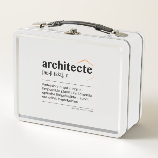 Lunch box en métal Architecte メタルランチボックス (正面)