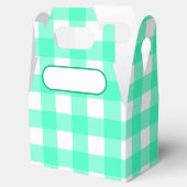 Lunch Box Vichy bleu turquoise フェイバーボックス (オープン)