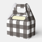 Lunch Box Vichy gris anthracite フェイバーボックス (正面サイド)