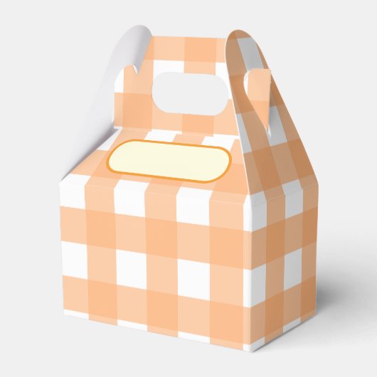 Lunch Box Vichy orange pastel フェイバーボックス (正面サイド)