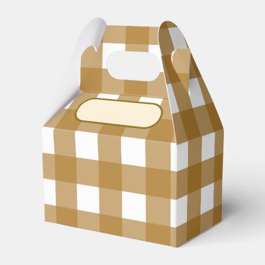 Lunch Box Vichy Sienne フェイバーボックス (正面サイド)