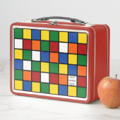 Lunch box with cubist pattern Var01 メタルランチボックス (インサイチュ)
