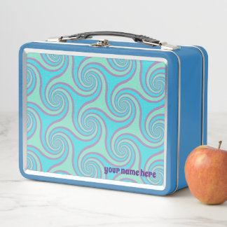 Lunch box with fresh swirled pattern Var01 メタルランチボックス