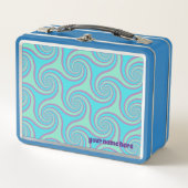 Lunch box with fresh swirled pattern Var01 メタルランチボックス (正面)