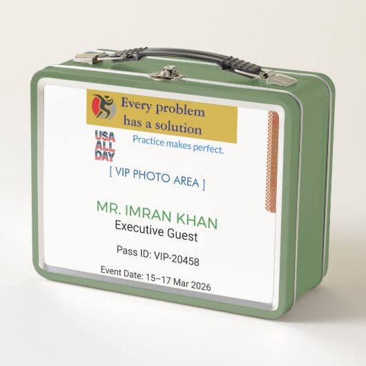 Lunch Boxes | Birthday | Custom | Photo メタルランチボックス (正面)