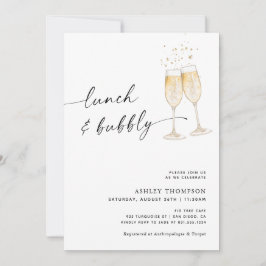 Lunch & Bubbly Bridal Shower, Champagne Bridal 招待状
