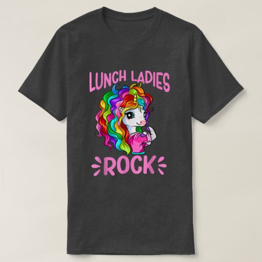 Lunch Ladies Rock Cute Unicorn Chef Cook Funny Lun Tシャツ (デザイン正面)