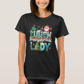 Lunch Lady Christmas Tree Santa Matching Xmas Lunc Tシャツ (正面)