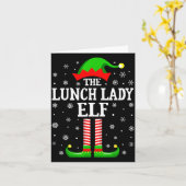 Lunch Lady Elf Funny Christmas Family Matching  カード (黄色い花)