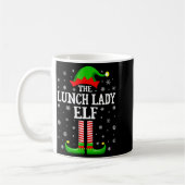 Lunch Lady Elf Funny Christmas Family Matching  コーヒーマグカップ (左)
