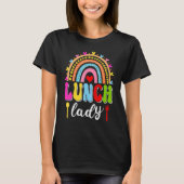 Lunch Lady Groovy Rainbow Lunch Lady Squad Back To Tシャツ (正面)
