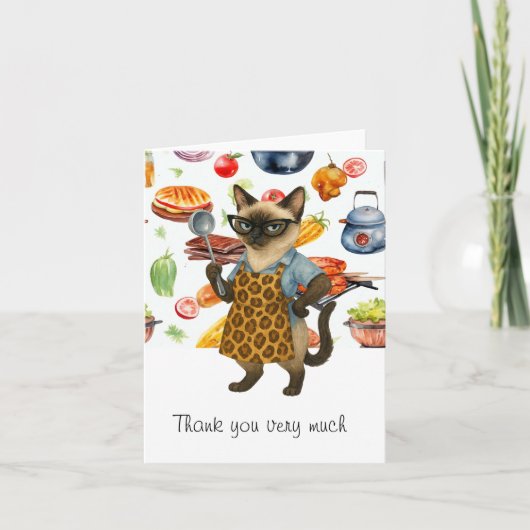 Lunch Lady is serving food  サンキューカード (正面)