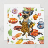 Lunch Lady is serving food  サンキューカード (正面/裏面)