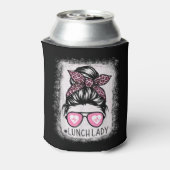 Lunch Lady Life Bleached Shirts Pink Leopard Messy 缶クーラー (缶裏面)