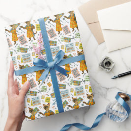 Lunch Lady Life Coach  for Cat  Lovers Cafeteria  ラッピングペーパー