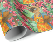 Lunch Lady Life Coach for Cat Lovers Cafeteria ラッピングペーパー (ロールコーナー)