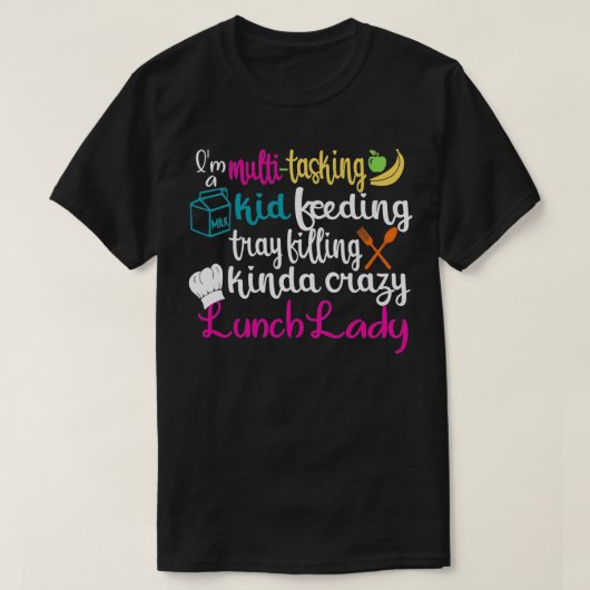 Lunch Lady Multitasking Cafeteria Worker Appreciat Tシャツ (デザイン正面)