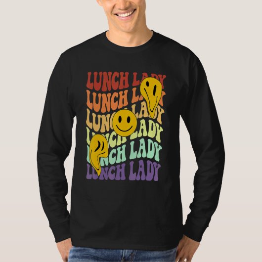 lunch lady retro smile face back to school Cafeter Tシャツ (正面)