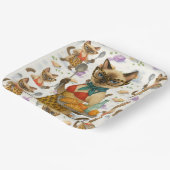 Lunch Lady Serving food  for Cat Lovers Cafeteria  ペーパープレート (傾斜あり)