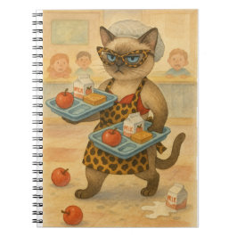 Lunch Lady serving food in school  ノートブック