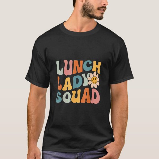 Lunch Lady Squad Back to School Cafeteria Lady Wor Tシャツ (正面)
