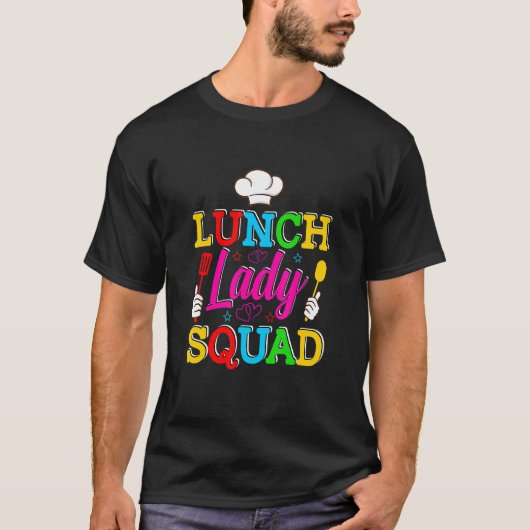 Lunch Lady Squad Cafeteria Crew Lunch Lady Food Se Tシャツ (正面)