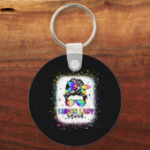 Lunch Lady Squad Messy Bun Girl First Day Ck To Sc キーホルダー (正面)