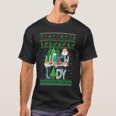 Lunch Lady Ugly Christmas Tree Santa Matching Xmas Tシャツ (正面)