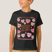 Lunch Lady Valentines Day Retro Cute Cafeteria Swe Tシャツ (正面)